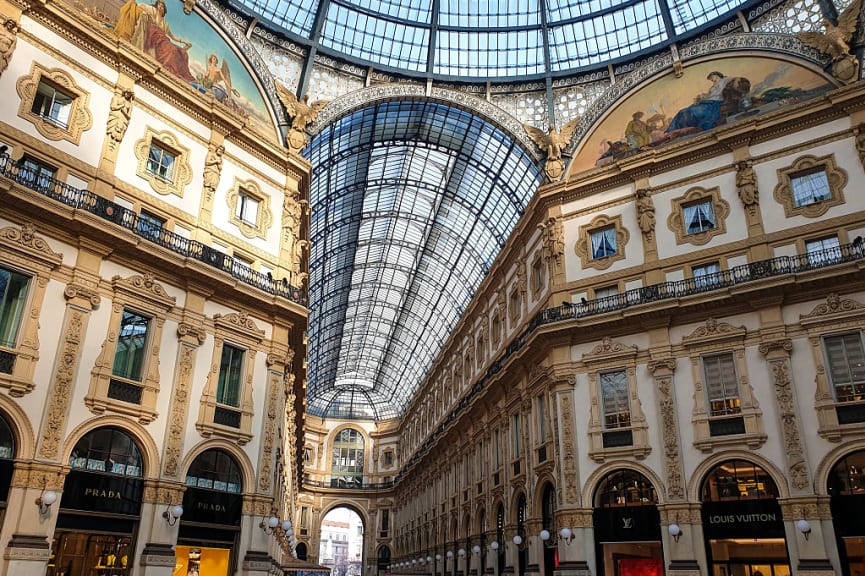 Galleria Vittoria Emanuele II in Milan, Italy