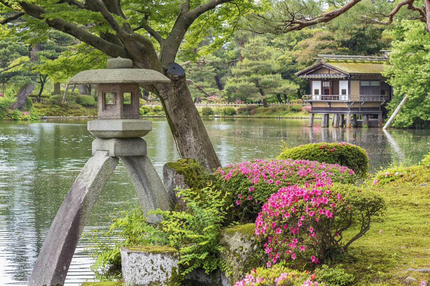 Kenrokuen Garden in Kanazawa, Japan