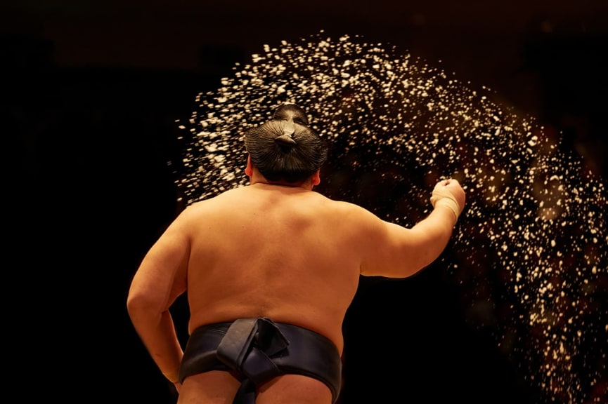 A sumo wrestler in Japan