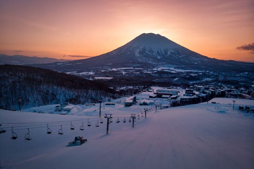 Ski Resort in Hokkaido, Japan