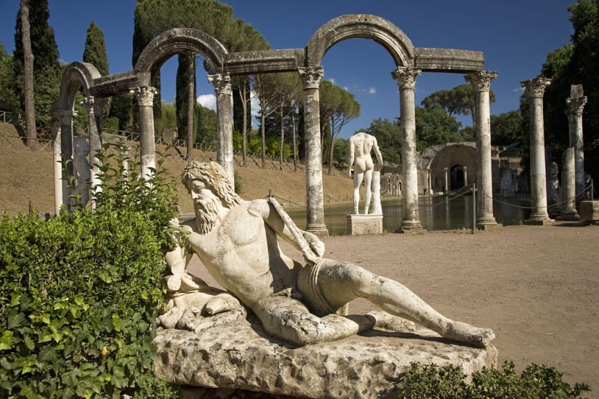 Statue in the Canopus at Hadrian’s Villa, Tivoli, Italy