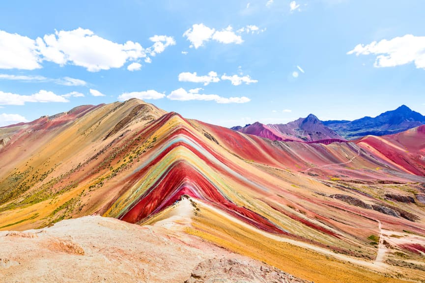 Vinicunca, or Rainbow mountain, near Cusco, Peru