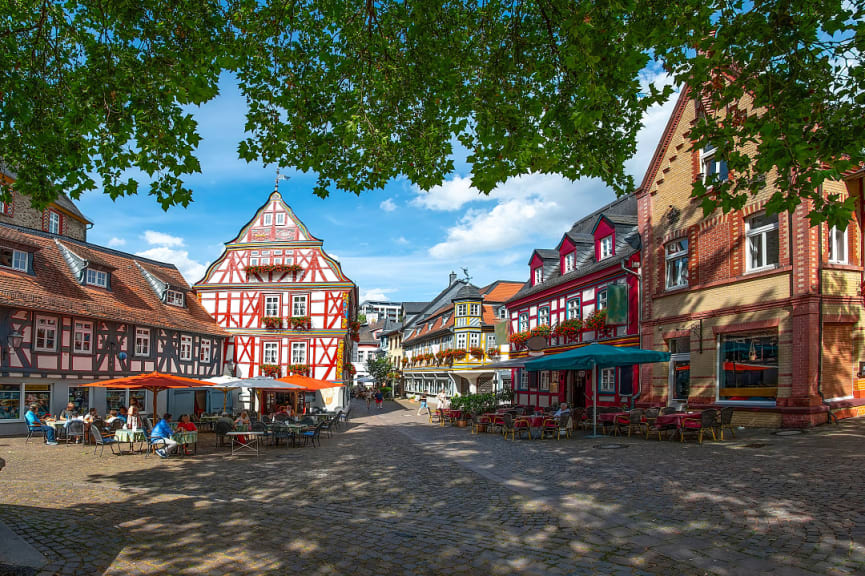 German village in the Rheingau region of Germany