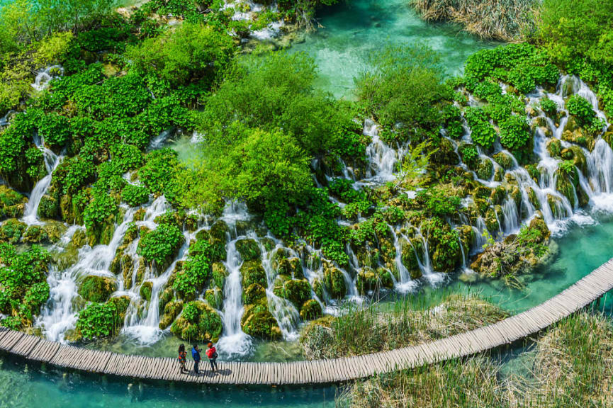 Waterfalls in Plitvice Lakes National Park, Croatia