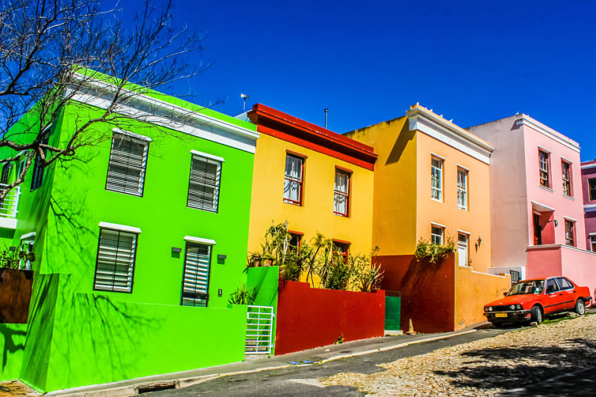 Bo-Kaap neighborhood in Cape Town, South Africa