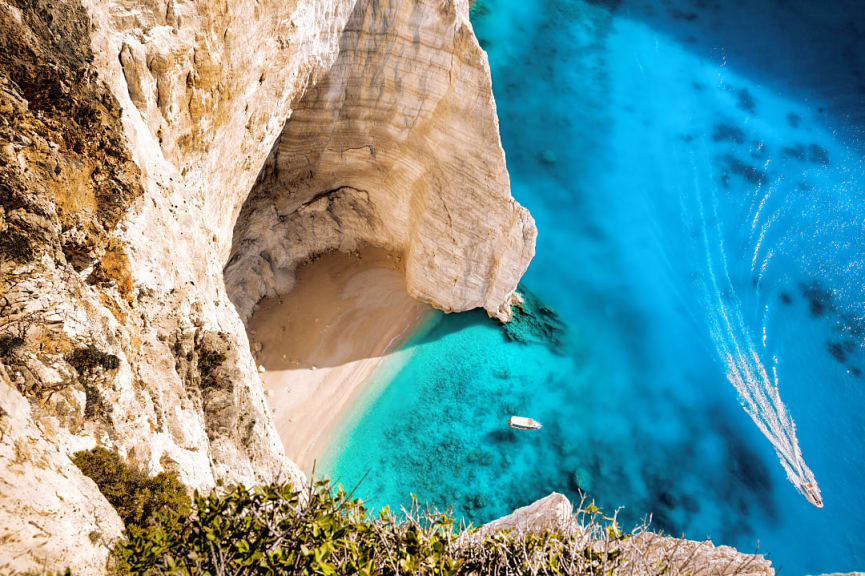 Beach on Zakynthos island, Greece