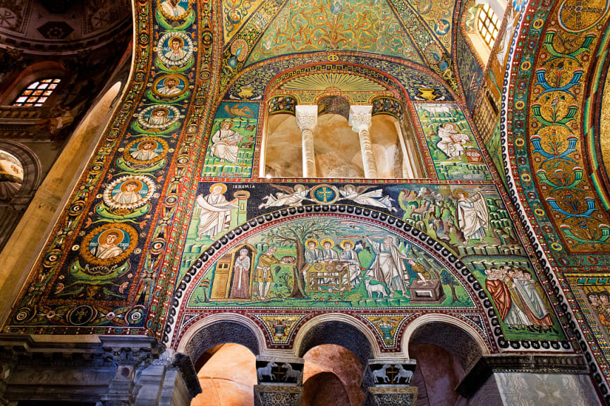 Basilica of St. Vitale mosaics in Ravenna, Italy