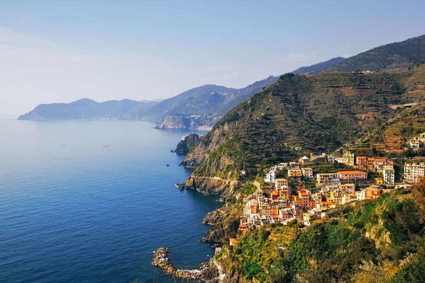 Villages and coastline of Cinque Terre National Park, Italy