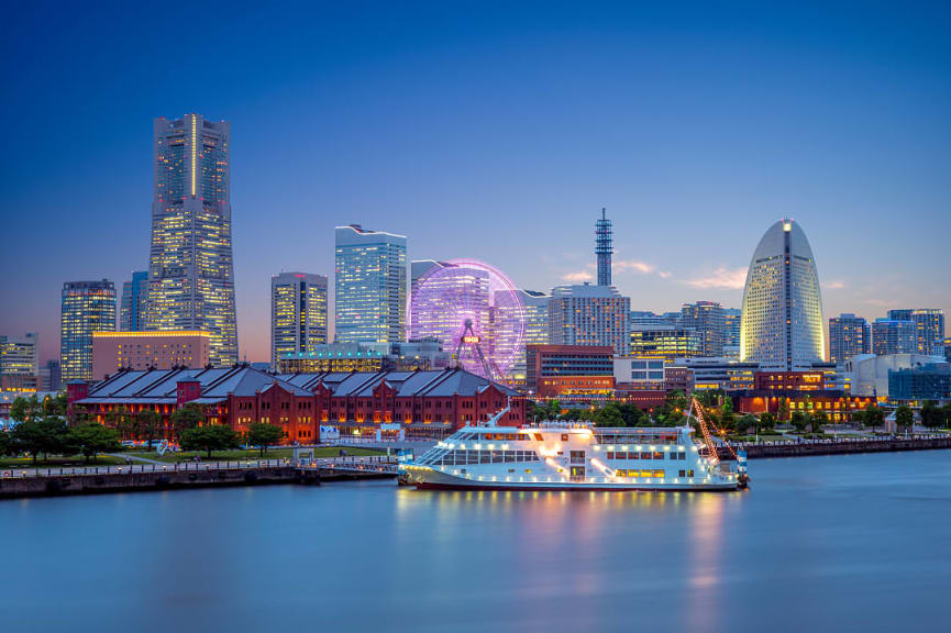 Ferry in Yokohama, Japan