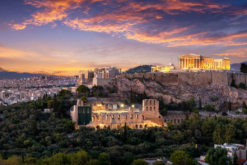 The Acropolis in Athens, Greece