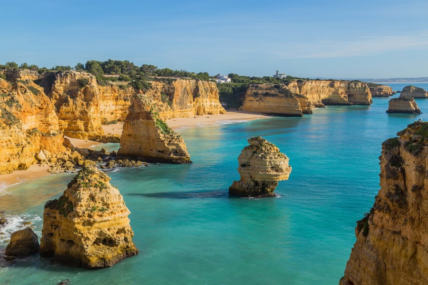 Praia da Marinha in the Algarve, Portugal