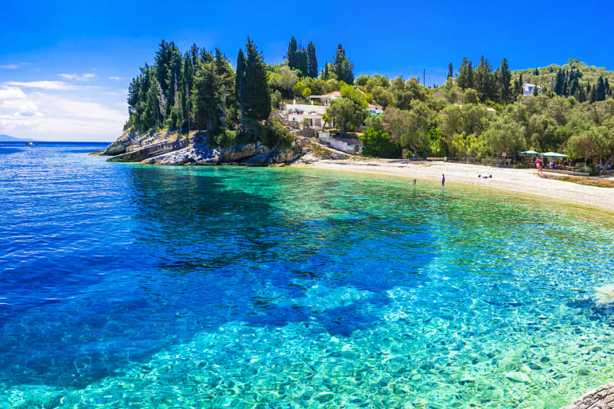 Levrechio beach on Paxos Island, Greece