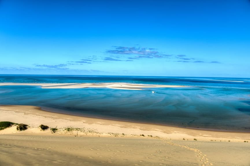 Sand dunes of Bazaruto in Mozambique