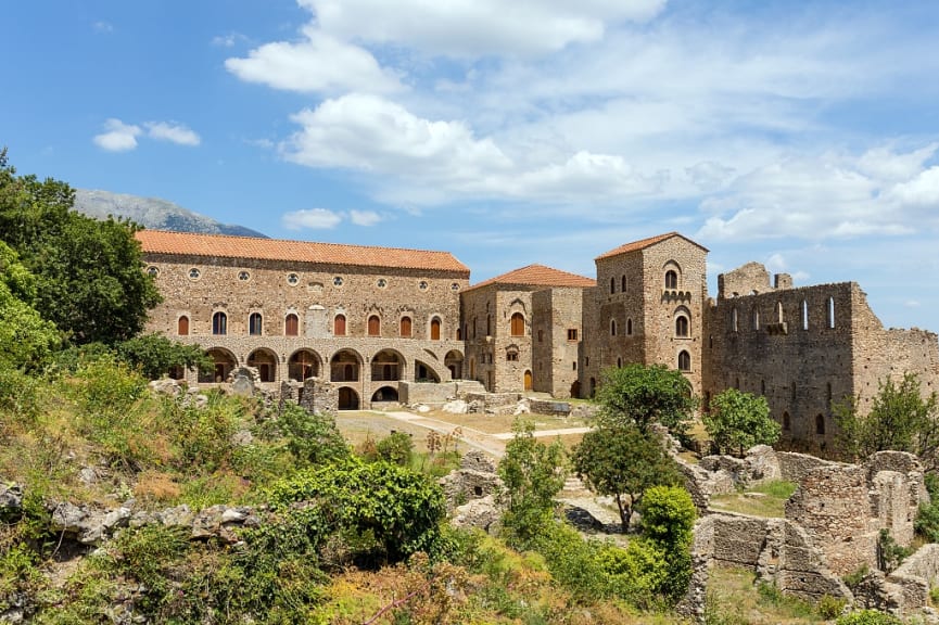 The Palace of Despots in Mystras, Greece