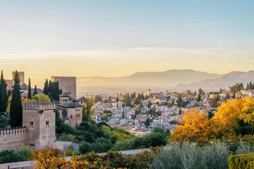 The Alhambra palace in Granada, Spain