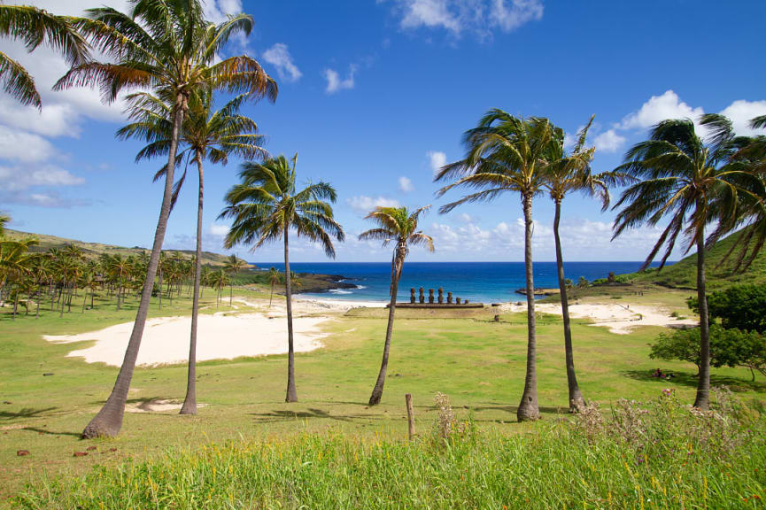 Anakena Beach, Easter Island, Chile