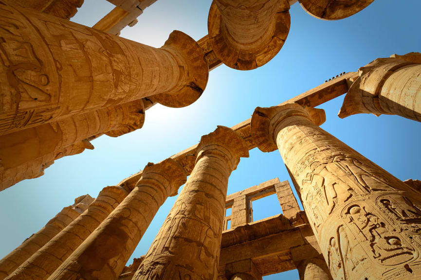 Columns in Karnak Temple