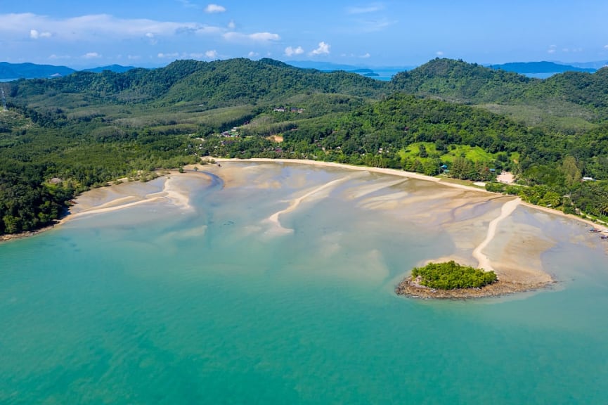 Aerial view Koh Yao Noi Island, Thailand