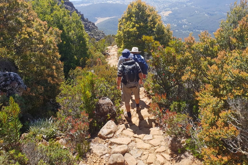 Trekking at Mount Wellington Park in Tasmania, Australia