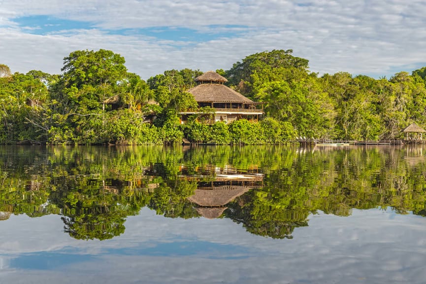 Rainforest lodge on the Amazon in Colombia