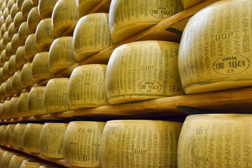 Parmigiano Reggiano in Parma, Italy