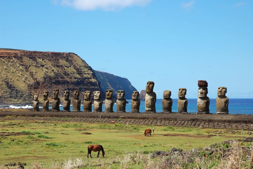 Stone figures of Easter Island, Chile