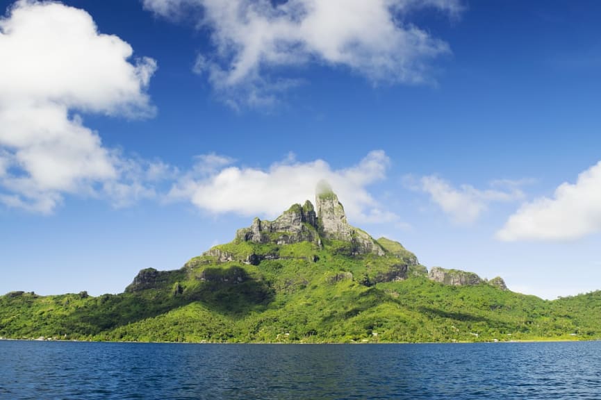 Mount Otemanu on the Island of Bora Bora in French Polynesia