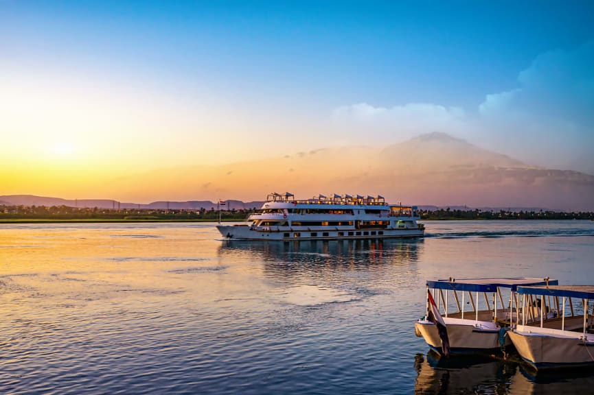 Cruising the Nile River in Aswan, Egypt