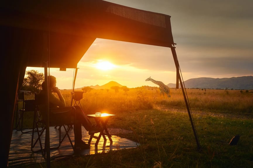 Mobile tented camp in Tanzania