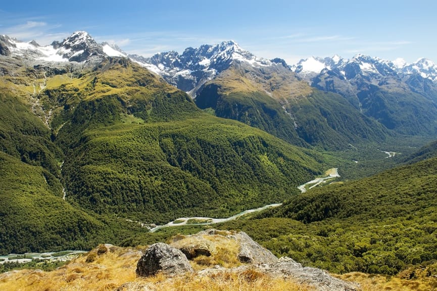 Views from Routeburn Track in Mount Aspiring National Park, New Zealand