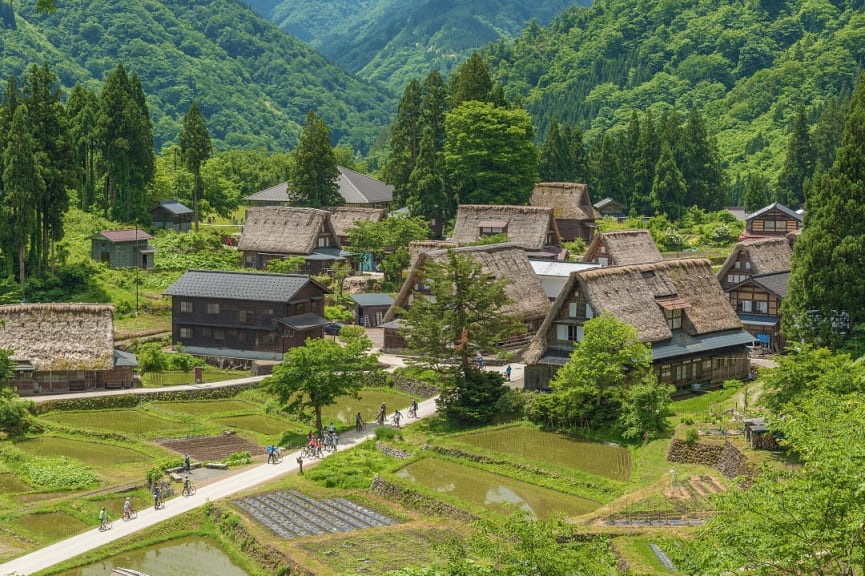 Gassho houses in Gokayama Village, Japan