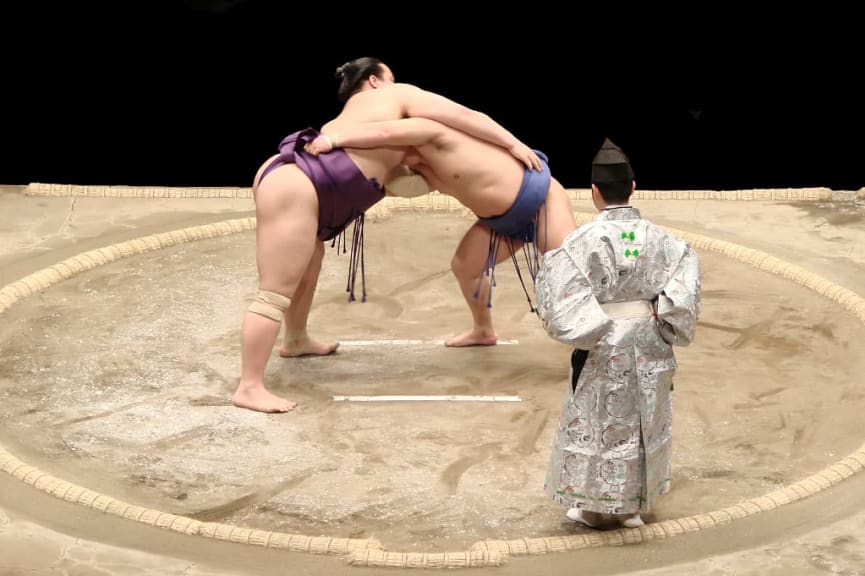 Sumo wrestling match in Tokyo, Japan