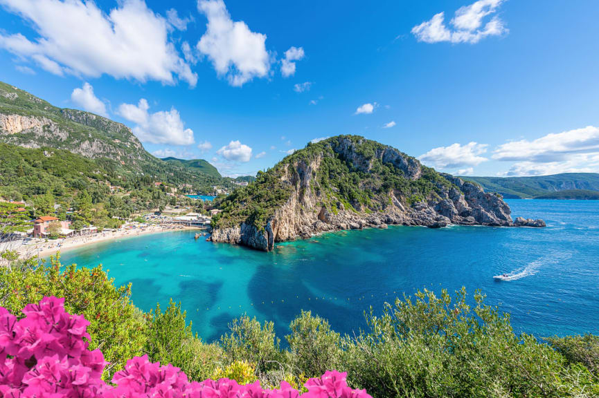 Palaiokastritsa Beach in Corfu, Greece