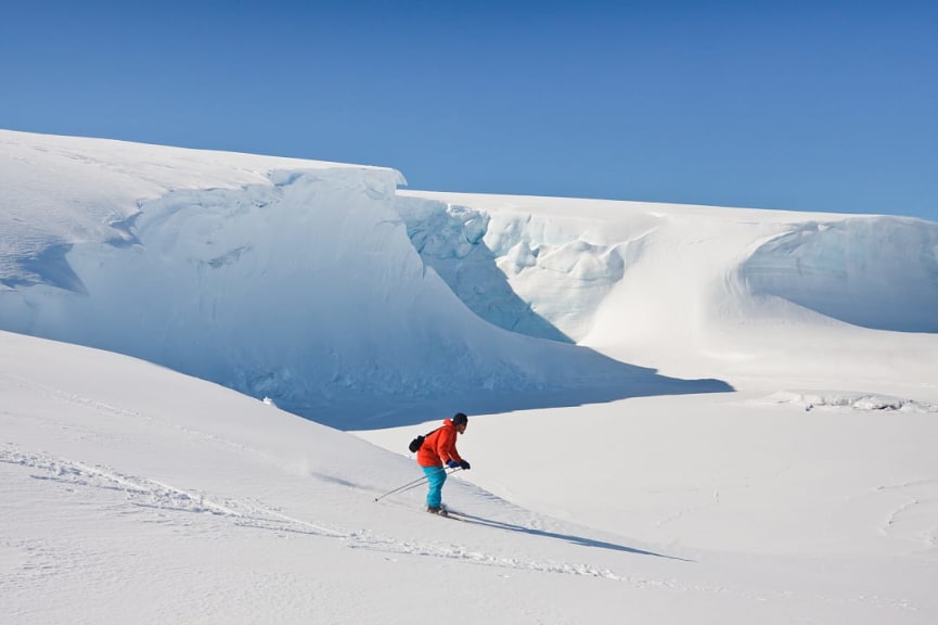 Skiing in Antarctica