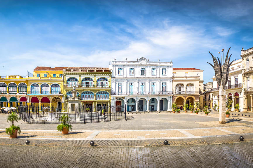 Plaza Vieja in Old Town Havana, Cuba