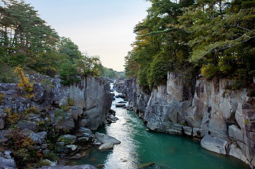 Genbikei Gorge in the Tohoku Region, Japan