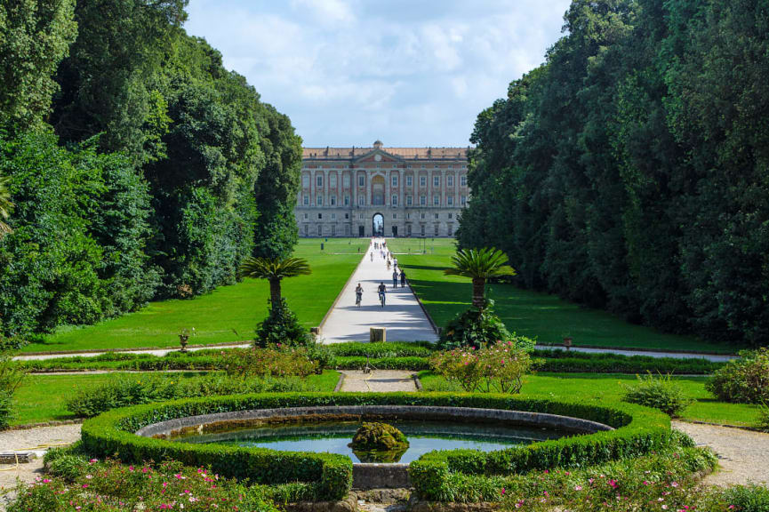 Gardens at the Royal Palace in Caserta, Italy