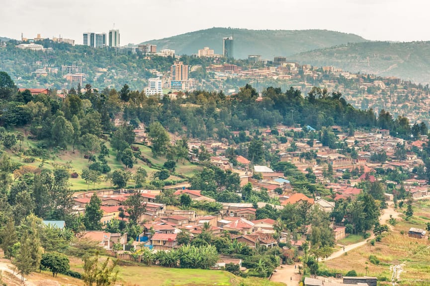 View of Kigali, capital city of Rwanda.