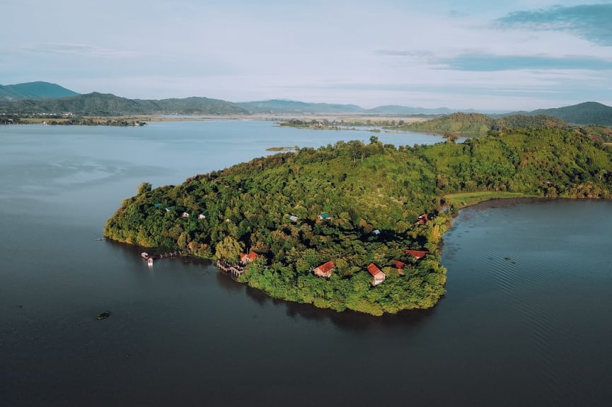 Lak Tented Camp on Lak Lake in Daklak Province, Vietnam