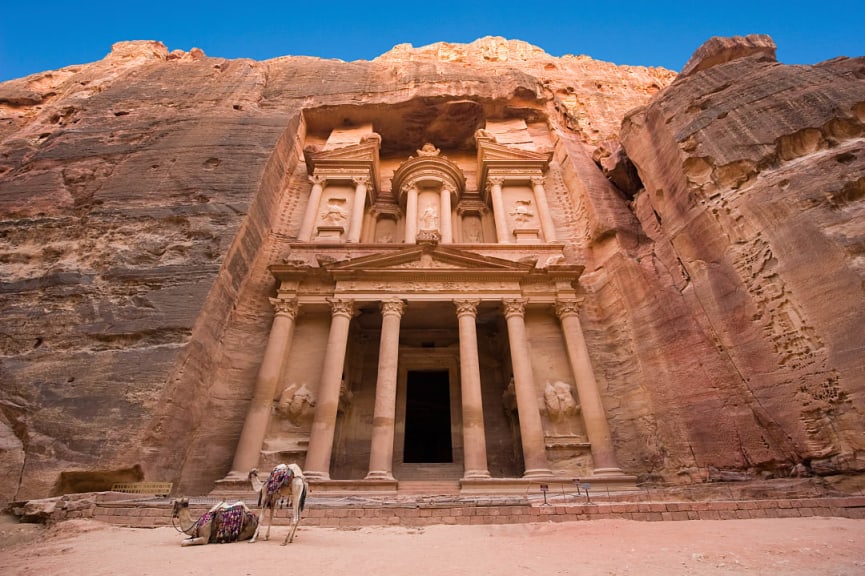 The Treasury, or Al Khazna, in Petra, Jordan