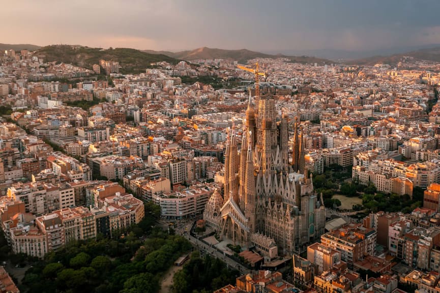 La Sagrada Familia Basilica in Barcelona, Spain