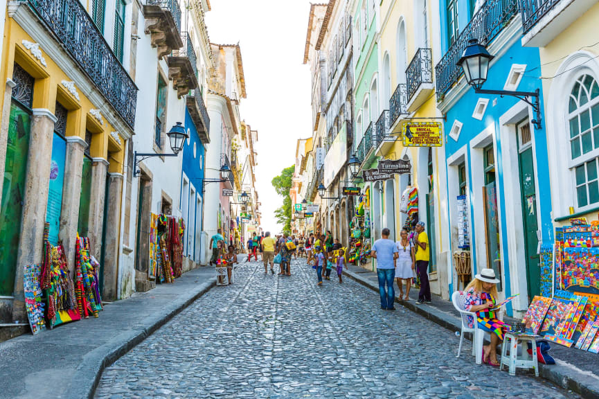 Pelourinho area in Salvador de Bahia, Brazil.