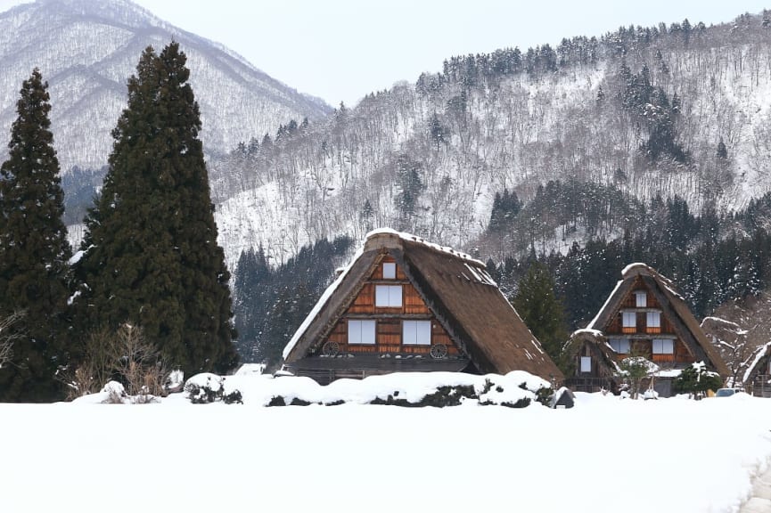 The small village and UNESCO World Heritage Sitein, Shirakawa-go, Japan