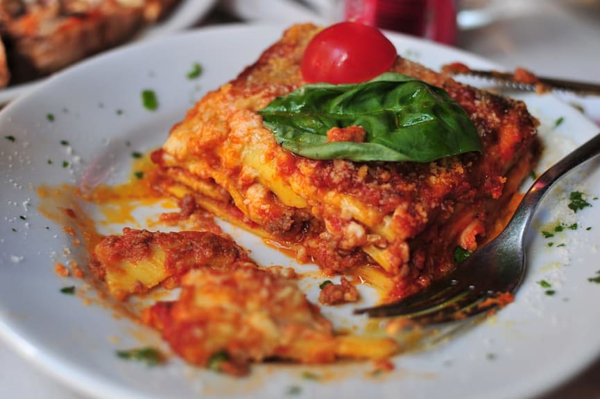 Lasagna in Rome, Italy