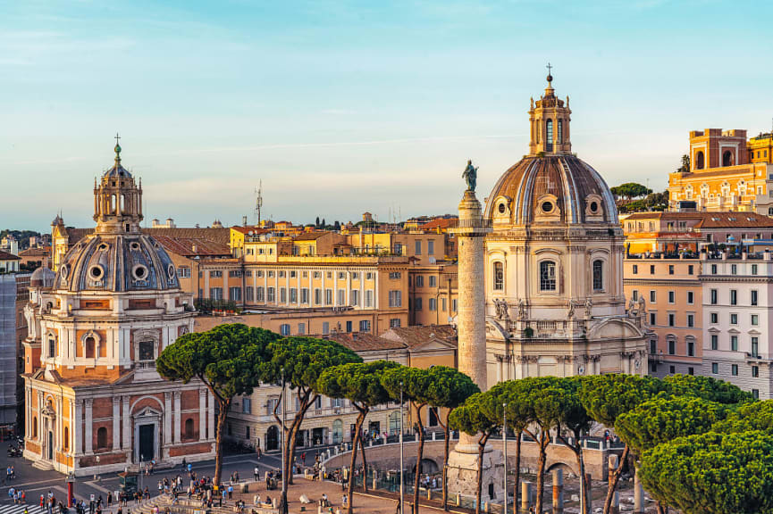 Piazza Venezia in Rome, Italy