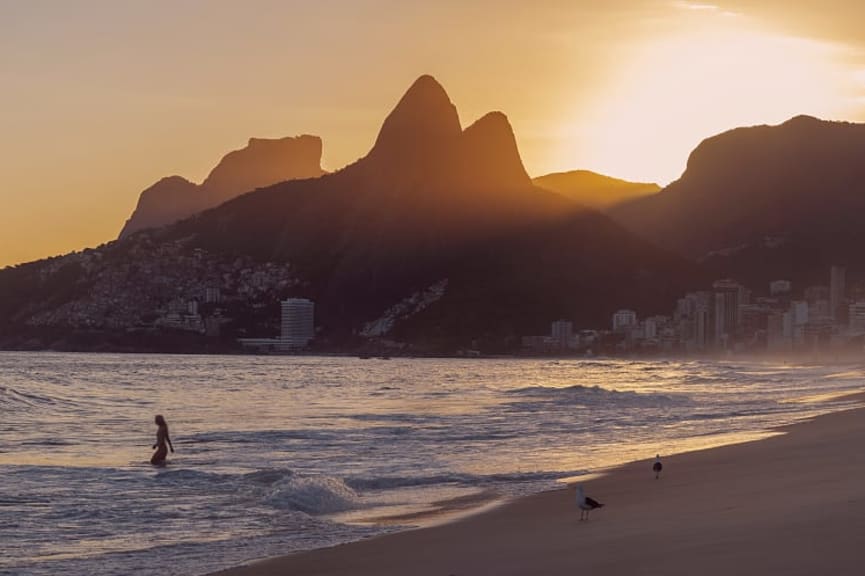 Leblon Beach in Rio de Janeiro, Brazil