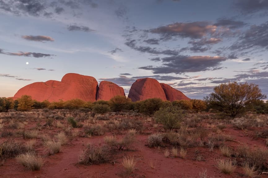 Moon over Kata Tjuta, Northern Australia