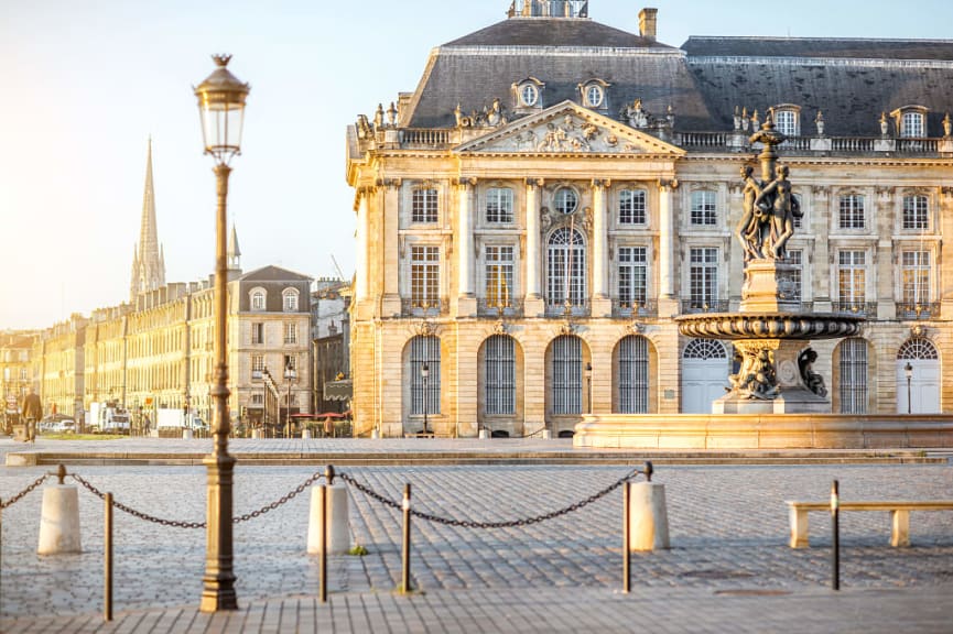 La Bourse square in Bordeaux, France