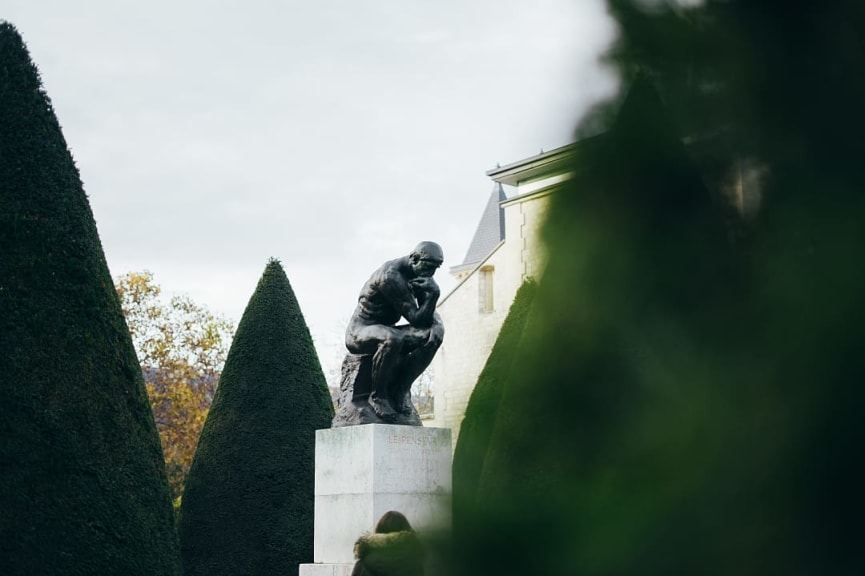 "The Thinker" at Rodin Museum in Paris, France