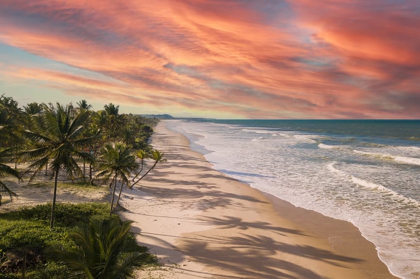 Beach in lhéus Bahia in Brazil